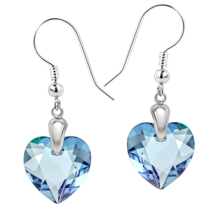 Cercei Cuore - Inimioare Aquamarine