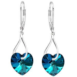 Cercei Twist - Cristale Swarovski Bermuda Blue