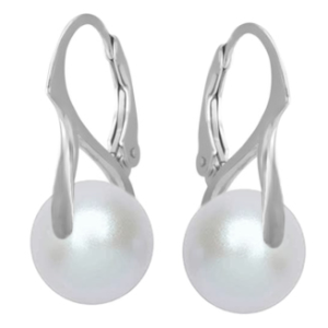 Cercei Naty - Perle Swarovski Iridescent Dove Grey