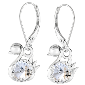 Cercei Lebede - Cristale Swarovski Rivoli