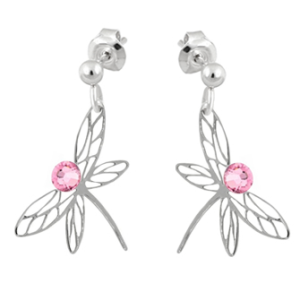 Cercei Libelule - Cristale Swarovski Light Rose