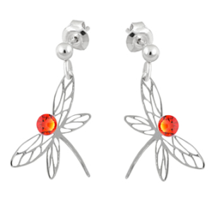 Cercei Libelule - Cristale Swarovski Fireopal