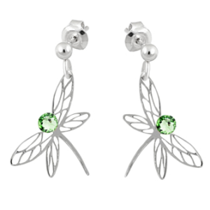 Cercei Libelule - Cristale Swarovski Peridot