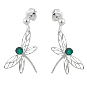Cercei Libelule - Cristale Swarovski Emerald