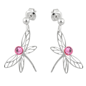 Cercei Libelule - Cristale Swarovski Rose