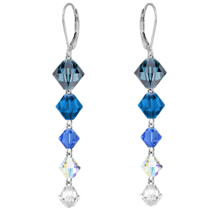 Cercei Blue Spirit - Cristale Swarovski