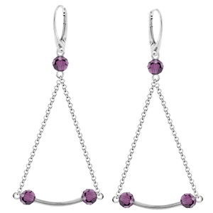 Cercei Antique - Cristale Swarovski Ametist