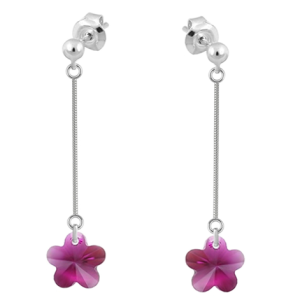 Cercei Anabel - Cristale Fucsia