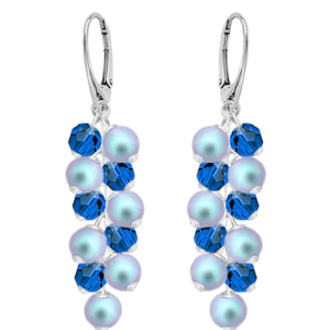 Cercei Blue Vaisa - Perle & Cristale Swarovski