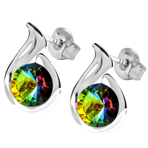 Cercei Meda - Cristale Swarovski Rivoli Vitrail Medium