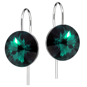 Cercei Rivoli Smarald - Cristale Swarovski