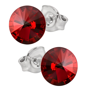 Cercei Rivoli - Cristale Swarovski Scarlet