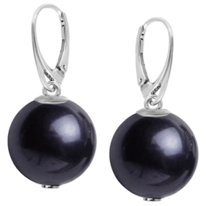 Cercei Perle Swarovski Dark Purple