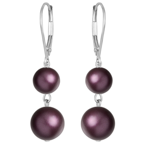 Cercei Rosy - Perle Swarovski Elderberry