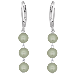 Cercei Powder Green - Perle Swarovski