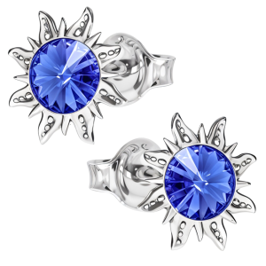 Cercei Soare - Cristale Blue Sapphire