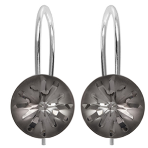 Cercei Sea Urchin - Cristale Swarovski Silver Night Designer Edition Céline Cousteau